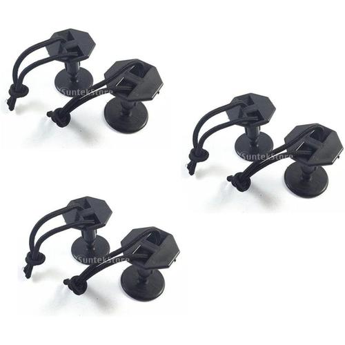 6pcs Plastique Vis Plug Fixation À Leash Planche De Surf Avec Cordon