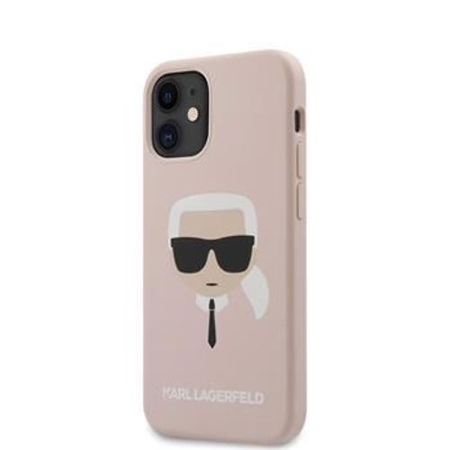 Coque Karl Lagerfeld Head Silicone Pour Iphone 12 Rose Clair