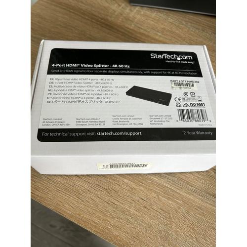 StarTech.com Répartiteur HDMI à 4 ports - 4K 60Hz (STI124HD202)