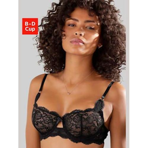 Soutien-Gorge À Armatures En Dentelle Florale - - Noir