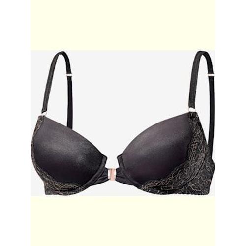 Soutien-Gorge Dos Nu Soutien-Gorge Tour De Cou Féminin Avec Coques Préformées Sans Coutures - - Noir-Bronze