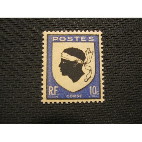 Timbre "Armoiries De La Corse" 1946 - Y&t N°755