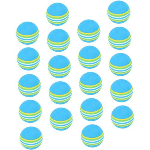 Bleu 50pcs Balle De Golf Arc-En-Ciel Balles Perforées Balles Souples Balle Pour La Pratique Balles De Golf Balles D'entraînement En Mousse Balles De Nouveauté D'entraînement Élastiques