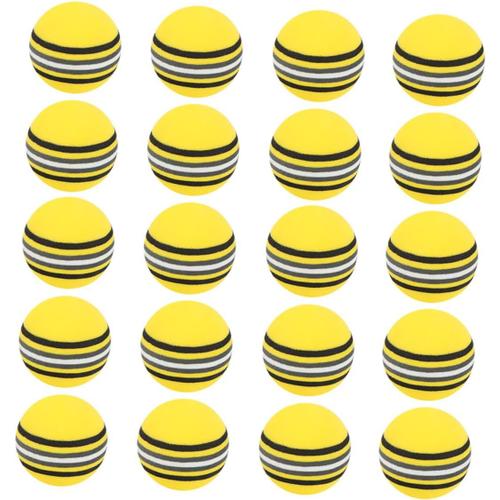 Jaune 50 Pièces Arc-En-Ciel Balles De Softball En Plastique Mini Balles D'entraînement Balles En Mousse Souple Pratique Drôle Eva Le Golf Balle Pour Animaux De Compagnie