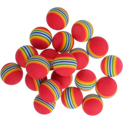 Coloréx3pcs 40 Pièces Vélo Jugulaire Football Ballon Arc-En-Ciel Cadeaux Ballon D'entraînement Pour Enfants Fournitures De Balle Eva Balles De Golf Tapis De Jeu Pour Sol Pochette De