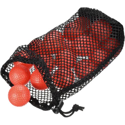 Rouge Balles D'entraînement De Golf, Balle D'entraînement À Balançoire Creuse Avec Sac En Maille Pour Le Golf En Intérieur, Le Tennis, Le Sport En Plastique Pe (Couleur : Rouge)