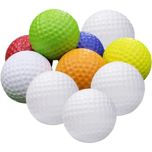 Couleur Aléatoire 10 Pièces Balle D'entraînement De Golf Accessoires De Golf Balles De Golf Balle De Pratique En Plein Air Ballon D'entraînement Compact Couche Double Enfant Trucs De