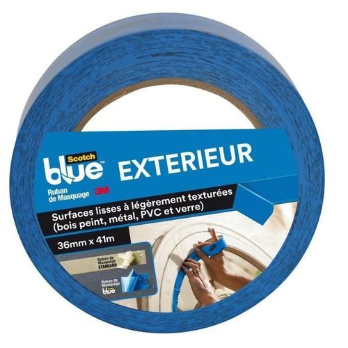 3M Ruban de Masquage Special Exterieur ScotchBlue - Bleu - 41mx36mm
