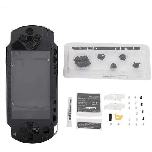 Full Housing Case Pour Sony Psp 1000, Kit De Logement De Remplacement De Réparation Avec Kit De Boutons (Noir)