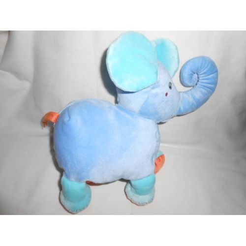 Doudou Ikea Elephant Bleu Et Orange Vert Barnsling