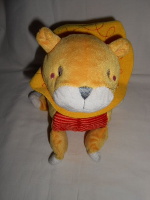 Peluche Doudou Lion Tigre Felin Jungle Orange Rouge Jaune Lejon Barnslig Leion Ikea 22 Cm