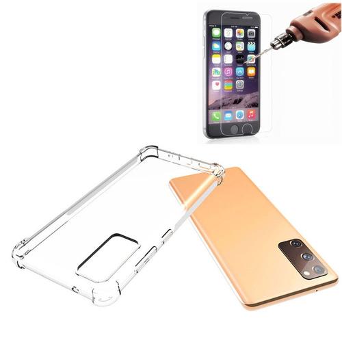 Coque Samsung Galaxy S20 Fe Antichoc Silicone + 1 Verres Trempés, Coque Samsung Galaxy S20 Fe Transparent, Etui Housse Coque Pour Samsung Galaxy S20 Fe Antichoc Silicone Transparent