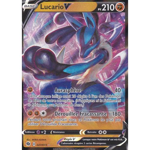 Carte Pokemon - Lucario V - 027/073 - Ultra-Rare - Épée Et Bouclier 3,5 La Voie Du Maitre