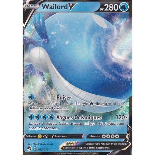 Carte Pokemon - Wailord V - 013/073 - Ultra-Rare - 280pv - Épée Et Bouclier 3,5 La Voie Du Maitre