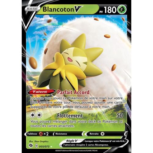 Carte Pokemon - Blancoton V - 005/073 - Ultra-Rare - Épée Et Bouclier 3,5 La Voie Du Maitre