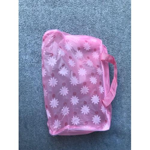 trousse maquillage NEUVE plastique transparent rose