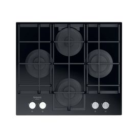 Hotpoint Ariston HAGS 61F/BK Table de cuisson au gaz Noir - 4 foyers