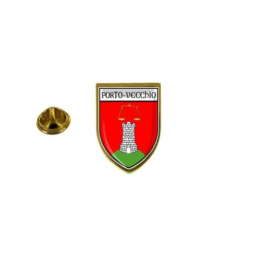 Pins Pin Badge Pin's Souvenir Ville Drapeau Pays Blason Porto Vecchio Corse
