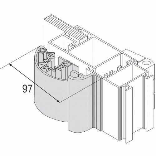 Anti pince-doigts pour porte aluminium - argent - joint EPDM - Elegance VACHETTE