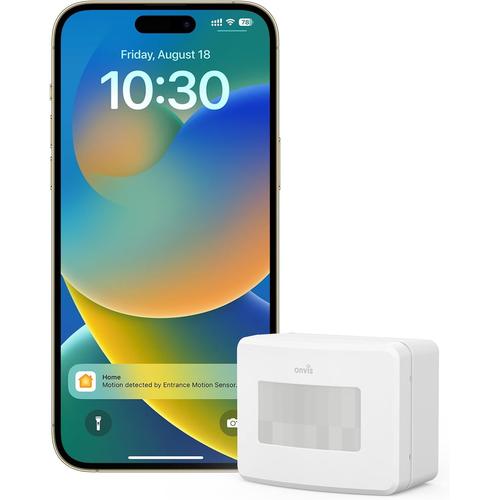 Blanc Capteur De Mouvement Thread, Intelligent Détecteur De Mouvement Avec Sensor De Lumière Et Moniteur De Température Et D'humidité, Pour Alarme Et Domotique, Compatible Avec Homekit