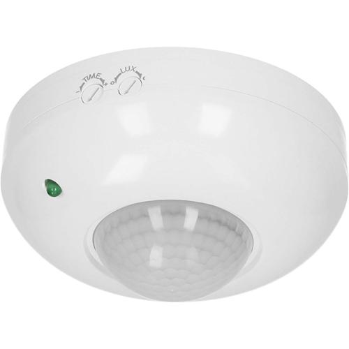 Blanc CR-203 LED Detecteur de Mouvement 360° 1200 W Installation au Plafond Infrarouge Montage en Saillie (Blanc)