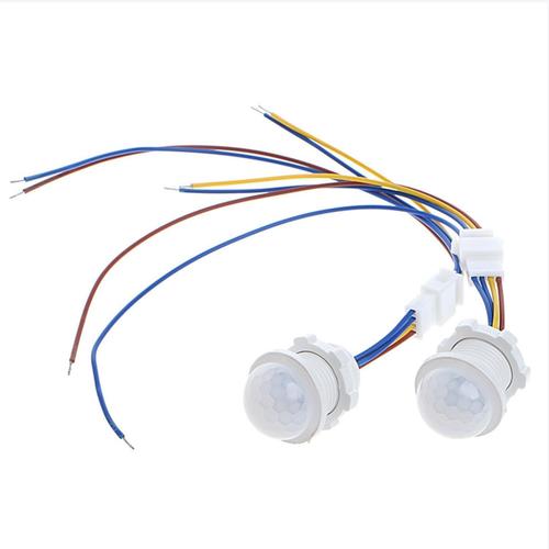 Commutateur de capteur Infrarouge PIR 110 V/220 V,Infrarouge Interrupteur detecteur de Mouvement,Mini détecteur Automatique de Mouvement Infrarouge pour Installation intérieure(3 Pieces)