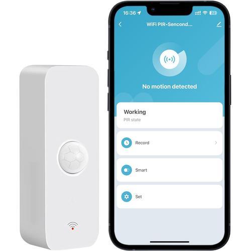 1 Pièce Détecteur de mouvement WiFi : détecteur de mouvement intelligent avec notifications d'application, capteur de contact sans fil pour domotique intelligente, fonctionne avec Alexa Echo (1