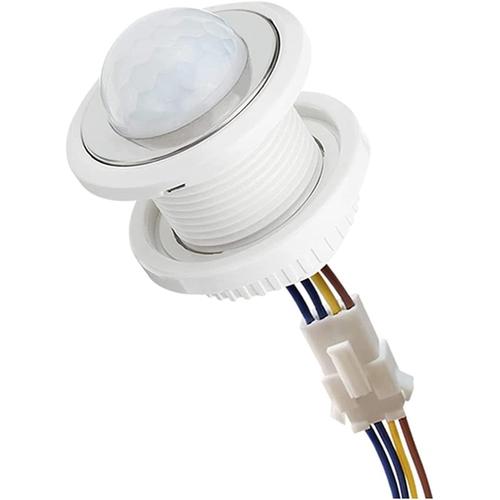 Comme Montr¿¿ Mini Capteur de Mouvement Interrupteur de Lumi¿¿Re 110-220V Capteur PIR D¿|Tection Intelligente Temporisation R¿|Glable D¿|Tecteur D'Induction Infrarouge