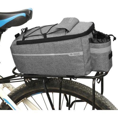 Gris Transport Pour Sièges Arrière Vélo | Sacoche Porte-Vélos Sièges Sac Cargo | Sac Isotherme Pour Camion Vélo Avec Stockage Coffre D'une Capacité 10 L Pour Les Articles Chauds