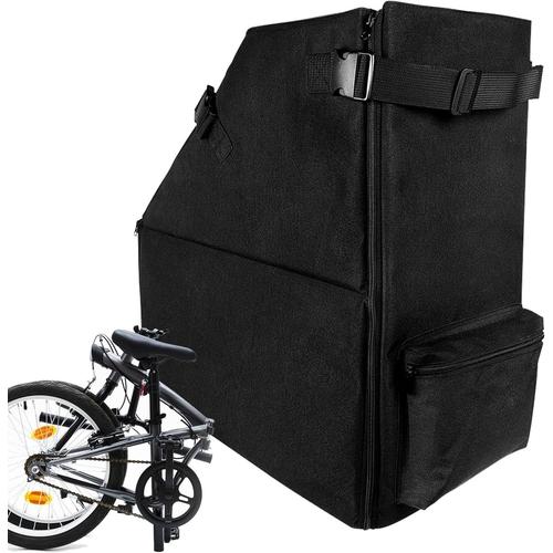 Noir (Double Sangle) Sac De Siège Arrière Pour Porte-Vélos | Coffre Porte-Vélos | Boîte De Rangement Pour Vélos Pliants Et Réglables Pour Vélos Et Vélos De Route