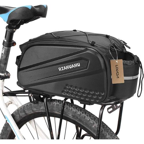 Noir 10L Multifonctionnel vélo siège arrière Sac étanche vélo vélo Porte-Bagages Coffre Sac de Chargement Sacoche Sac à Main Sac à bandoulière