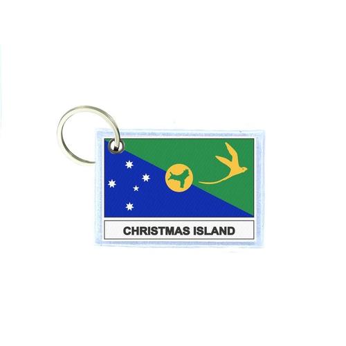 Porte Cles Cle Clefs Imprime Double Face Drapeau Cx Christmas Island Ile