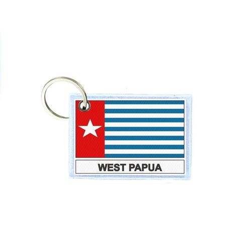 Porte Cles Cle Clefs Imprime Double Face Drapeau Papouasie Occidentale West Papua Barat