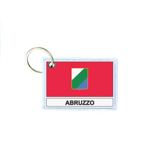 Porte Cles Cle Clefs Imprime Double Face Drapeau Italie Abruzzes