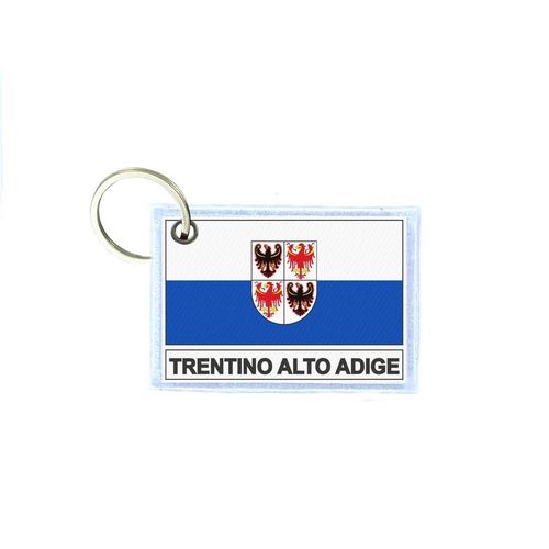 Porte Cles Cle Clefs Imprime Double Face Drapeau Italie Trentin Haut Adige