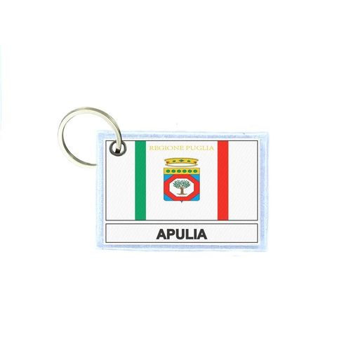 Porte Cles Cle Clefs Imprime Double Face Drapeau Italie Pouilles