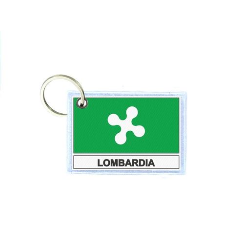 Porte Cles Cle Clefs Imprime Double Face Drapeau Italie Lombardie