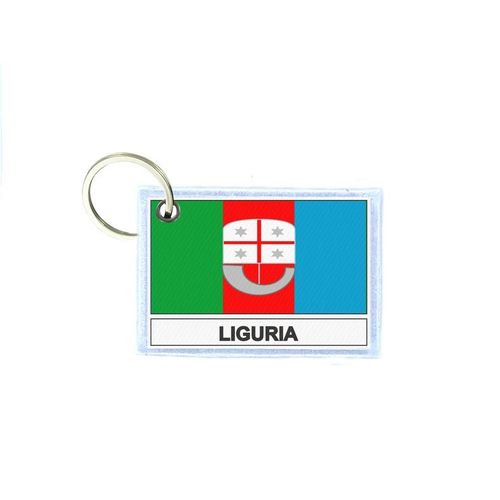 Porte Cles Cle Clefs Imprime Double Face Drapeau Italie Ligurie