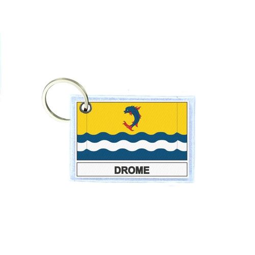 Porte Cles Cle Clefs Imprime Double Face Drapeau Departement Drome