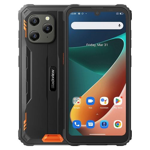 Blackview BV5300 Téléphone Portable Incassable 4G 6.1" 7Go+32Go 5MP+13MP 5180mAh NFC-Face ID-GPS-Dual SIM - Orange