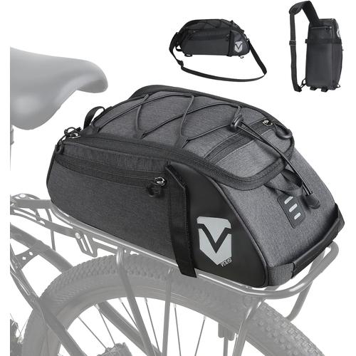 Noir2 Sac de Porte-Bagages Sacoche de Coffre de vélo Sac à Dos à bandoulière Arrière Sac de Siège étanche, noir2