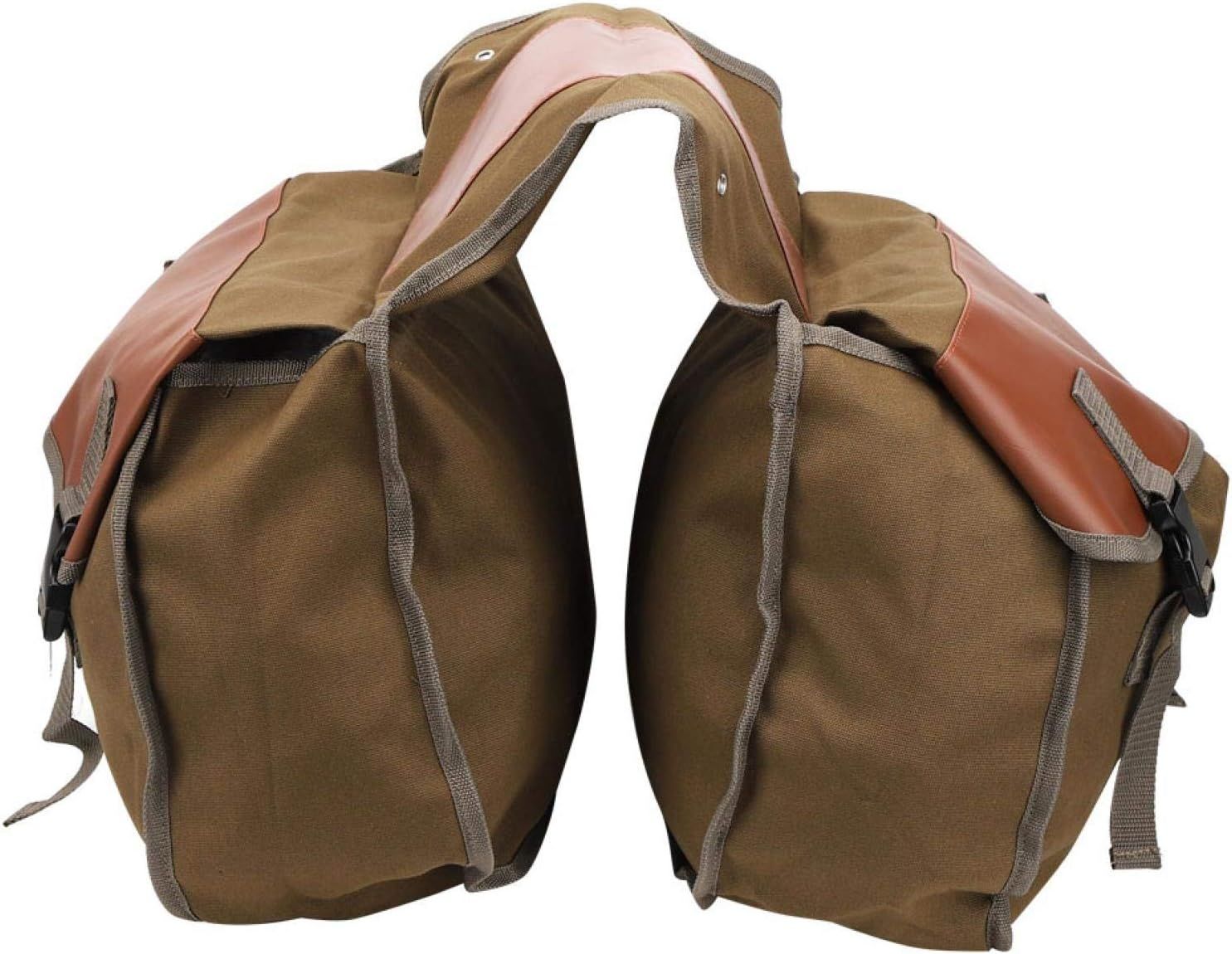 Kaki, Taille Unique Pochette De Rangement Pour Vélo, Grande Capacité, Sac De Transport Arrière Pour Vélo, Sac De Coffre Arrière Avec Poche Latérale Pour L'extérieur, Pour Le Rangement (Kaki, Taille