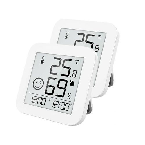 2 thermomètres-hygromètres numériques avec écran E-Ink