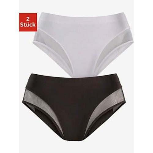 Slip Gainant Slip Formant Avec Partie Ventrale Renforcée - - Noir, Blanc