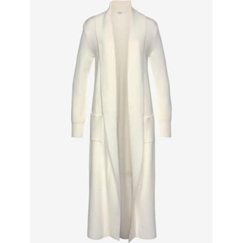 Veste En Tricot Long Manteau En Tricot En Mélange De Viscose - - Blanc