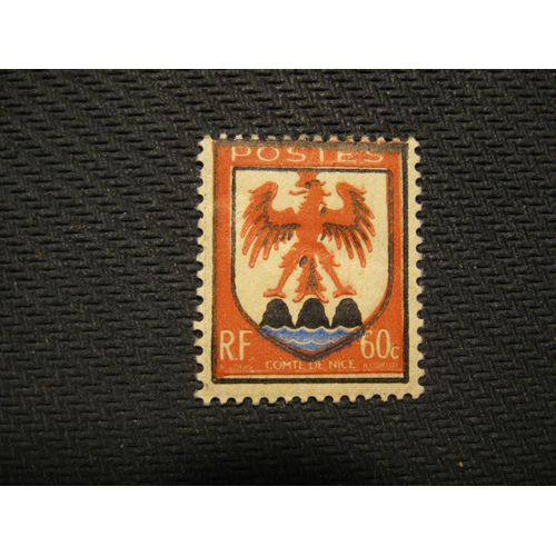Timbre "Armoiries Du Comté De Nice" Décentré - 1946 - Yt N° 758