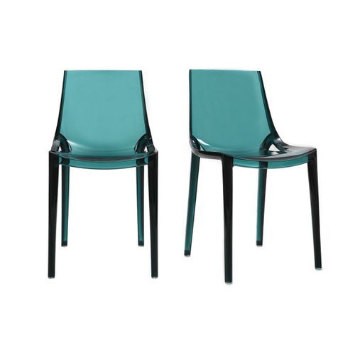 Chaises Design Bleu Pétrole Empilables Intérieur / Extérieur (Lot De 2) Yzel
