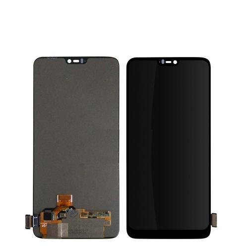 Lcd Ercan + Vitre Tactile Assemblé Noir Pour Oneplus 6 + Kit Outils