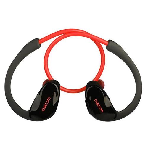 Écouteurs Bluetooth sans-Fil Dacom Sport Super Bass Stéréo étanche - IPX5 avec Microphone - Rouge