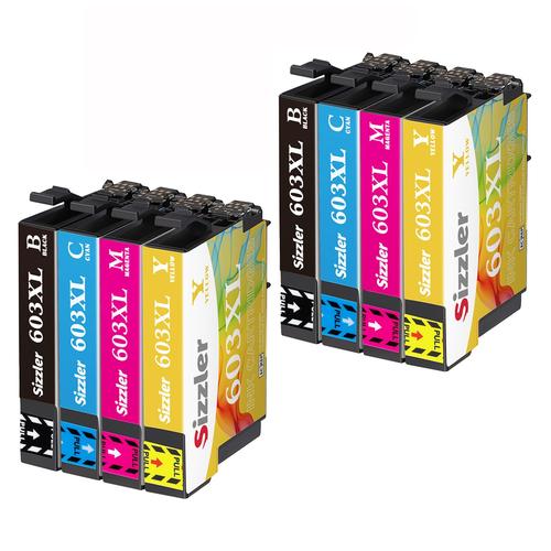 Cartouche Epson 603XL 603 XL Compatible Epson WorkForce WF-2830DWF WF-2835DWF WF-2850DWF WF-2810DWF - Lot de 8